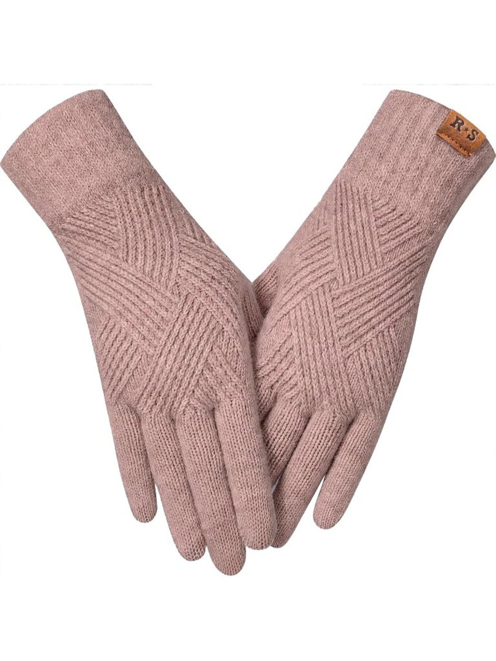 〽️Women's Pink High Stretch Warm Christmas Gift Winter Acrylic Glove